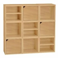 Brand new ⭐ Way Basics Eco Stackable Connect Cube with Shelf Modular Cubby Organizer Storage System Natural Wood Grain 🧨 -Bookshelves And Bookcases store unnamed file 1913