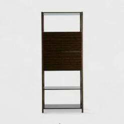 Flash Sale 👏 Selma Bamboo Bookcase Left Facing Spindle Cabinet - Boraam Natural ❤️