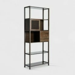 Flash Sale 👏 Selma Bamboo Bookcase Left Facing Spindle Cabinet - Boraam Natural ❤️ -Bookshelves And Bookcases store unnamed file 1921