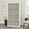 Best deal 👏 57.87" 8 Cubbies Stow Away Organizer White - Sauder 🧨 -Bookshelves And Bookcases store unnamed file 1949