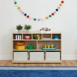 Promo ❤️ ECR4Kids Birch 5+5 Storage and Cubby Tray Cabinet with Rolling Casters, Mobile Classroom Organizer 🧨 -Bookshelves And Bookcases store unnamed file 1970