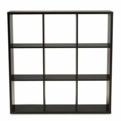 Cheap 😉 Janne 9 Cube Multipurpose Storage Shelf Dark Brown - Baxton Studio 😀