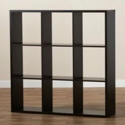 Cheap 😉 Janne 9 Cube Multipurpose Storage Shelf Dark Brown - Baxton Studio 😀 -Bookshelves And Bookcases store unnamed file 1981