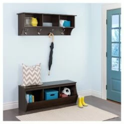 Best deal 🧨 Fremont Entryway Storage Cubbie - 3 Bin - Espresso - Prepac 😀