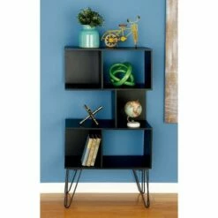 Best deal 🥰 Mid-Century Modern Wooden Cube Shelf - Olivia & May Black 💯