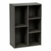 Outlet 👍 IRIS 5-Compartment Wood Organizer Bookcase Storage Shelf, Gray 🎁 -Bookshelves And Bookcases store unnamed file 2038