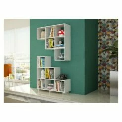 Deals 🥰 Cascavel 38.58" Stair Cubbies White - Manhattan Comfort 🎉 -Bookshelves And Bookcases store unnamed file 2040