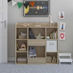 Best deal ✨ RealRooms Jocelyn Kids Large Toy Storage Bookcase 🔥
