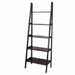 Outlet 🛒 5 Shelf Ladder Bookcase - Flora Home Espresso 👏 -Bookshelves And Bookcases store unnamed file 2083