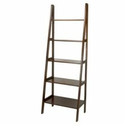 Outlet 🛒 5 Shelf Ladder Bookcase - Flora Home Espresso 👏 -Bookshelves And Bookcases store unnamed file 2084