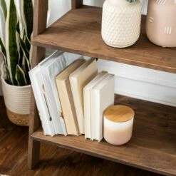 Best Pirce 🔔 68.25" Boho 4 Tier Solid Wood Ladder Bookshelf Plant Stand - Saracina Home Gray ⭐ -Bookshelves And Bookcases store unnamed file 2117