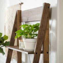 Best Pirce 🔔 68.25" Boho 4 Tier Solid Wood Ladder Bookshelf Plant Stand - Saracina Home Gray ⭐ -Bookshelves And Bookcases store unnamed file 2119