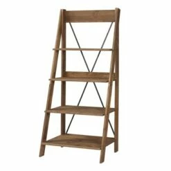 Best Pirce 🔔 68.25" Boho 4 Tier Solid Wood Ladder Bookshelf Plant Stand - Saracina Home Gray ⭐ -Bookshelves And Bookcases store unnamed file 2123