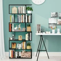 Top 10 🎁 Costway 6 Tier S-Shaped Bookshelf Storage Display Bookcase Decor Z-Shelf ⭐ -Bookshelves And Bookcases store unnamed file 2130