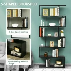 Top 10 🎁 Costway 6 Tier S-Shaped Bookshelf Storage Display Bookcase Decor Z-Shelf ⭐ -Bookshelves And Bookcases store unnamed file 2133