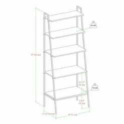 Wholesale 🎉 72" Open Storage Ladder Bookshelf - Saracina Home Dark Walnut ⌛ -Bookshelves And Bookcases store unnamed file 2143