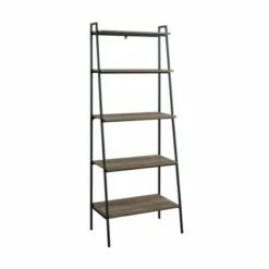 Wholesale 🎉 72" Open Storage Ladder Bookshelf - Saracina Home Dark Walnut ⌛ -Bookshelves And Bookcases store unnamed file 2144