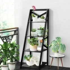 Deals 👍 Costway 4-Tier Ladder Shelf Bookshelf Bookcase Storage Display Leaning Home Office Decor ✨ -Bookshelves And Bookcases store unnamed file 2152