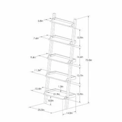 Cheapest 👏 72" Carson Leaning Bookcase White - Threshold™ 👍