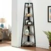 Flash Sale ❤️ 70" 5-Tier Corner Ladder Display Shelving Unit Metal & Distressed Wood - Danya B. 🥰