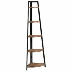 Flash Sale ❤️ 70" 5-Tier Corner Ladder Display Shelving Unit Metal & Distressed Wood - Danya B. 🥰 -Bookshelves And Bookcases store unnamed file 2203
