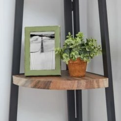 Flash Sale ❤️ 70" 5-Tier Corner Ladder Display Shelving Unit Metal & Distressed Wood - Danya B. 🥰 -Bookshelves And Bookcases store unnamed file 2204