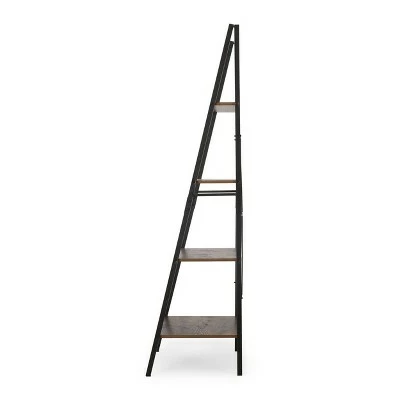 Hot Sale 🥰 71.5" Newnan Modern Industrial 4 Shelf Etagere Ladder Bookcase - Christopher Knight Home White/black ⌛ 8 Hot Sale 🥰 71.5" Newnan Modern Industrial 4 Shelf Etagere Ladder Bookcase - Christopher Knight Home White/black ⌛ - Image 6