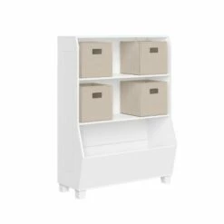 Brand new 😀 34" Kids' Bookcase with Toy Organizer and 4 Bins - RiverRidge Home Taupe 👏 -Bookshelves And Bookcases store unnamed file 223