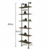 Deals 🛒 Costway 6-Shelf Rustic Pipe Shelving Unit, Vintage Industrial Pipe Wall Shelf Brown 🎉 -Bookshelves And Bookcases store unnamed file 2232
