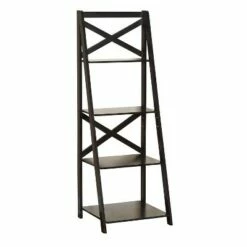Flash Sale 😀 56" 4 Tier Crossback Shelf - Buylateral Charcoal 👏 -Bookshelves And Bookcases store unnamed file 2243