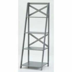 Flash Sale 😀 56" 4 Tier Crossback Shelf - Buylateral Charcoal 👏 -Bookshelves And Bookcases store unnamed file 2246