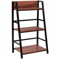 Promo 👏 Costway 3 Tier Ladder Storage Book Shelf Wall Bookcase Bundle Modern Floor Decor ⌛ -Bookshelves And Bookcases store unnamed file 2334