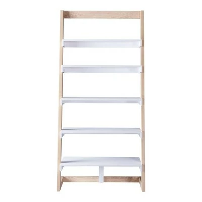 Brand new 🛒 70.75" Prosima Leaning Bookcase White/Weathered White - miBasics 🌟 6 Brand new 🛒 70.75" Prosima Leaning Bookcase White/Weathered White - miBasics 🌟 - Image 4