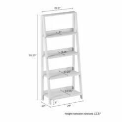 Top 10 🔔 Hastings Home 4-Tier Ladder Bookshelf Freestanding Wooden Bookcase, White 🛒