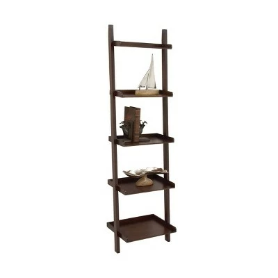 Coupon ๐ Olivia & May 70" Farmhouse Wooden Ladder Shelf Brown - Olivia & May ๐ 4 Coupon ๐ Olivia & May 70" Farmhouse Wooden Ladder Shelf Brown - Olivia & May ๐ - Image 2