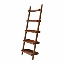 Top 10 😀 75.5" 5 Tier Solid Wood Leaning Bookshelf - International Concepts White 🔥