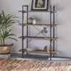 Budget 🎁 55.75" Oswald Industrial 4-Tier Shelf Dark Brown - Christopher Knight Home ⭐ -Bookshelves And Bookcases store unnamed file 2459
