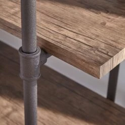 Budget 🎁 55.75" Oswald Industrial 4-Tier Shelf Dark Brown - Christopher Knight Home ⭐ -Bookshelves And Bookcases store unnamed file 2461