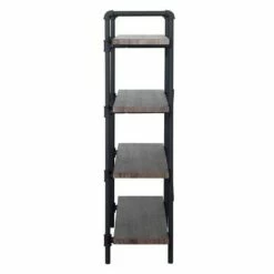 Budget 🎁 55.75" Oswald Industrial 4-Tier Shelf Dark Brown - Christopher Knight Home ⭐ -Bookshelves And Bookcases store unnamed file 2462