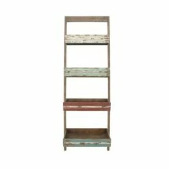 Coupon 🔔 70" Wood 4 Shelf Leaning Shelf Book Shelf Brown - Olivia & May 🥰 -Bookshelves And Bookcases store unnamed file 2482