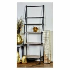 New 🥰 72" Metal and Wood 5 Shelf A Frame Book Stand Black - Olivia & May 😉 -Bookshelves And Bookcases store unnamed file 2488