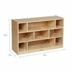 Top 10 🥰 ECR4Kids Birch Medium Cubby Block Storage Unit with Rolling Casters, Kids Mobile Toy Organizer ⌛