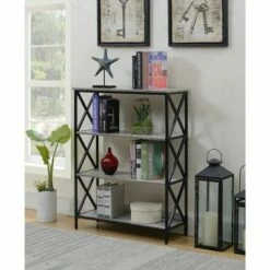 Buy ⭐ 42" Tucson 4 Tier Bookcase Faux Birch - Breighton Home ✔️ -Bookshelves And Bookcases store unnamed file 2507