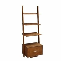 Wholesale 😍 Breighton Home American Heritage Ladder Bookcase with File Drawer - Johar Furniture Black ⭐ -Bookshelves And Bookcases store unnamed file 2521