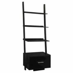 Wholesale 😍 Breighton Home American Heritage Ladder Bookcase with File Drawer - Johar Furniture Black ⭐ -Bookshelves And Bookcases store unnamed file 2524