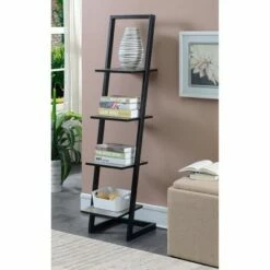 Best Sale 🥰 56" Designs2Go 4 Tier Ladder Bookshelf - Breighton Home Faux Birch/black ✨