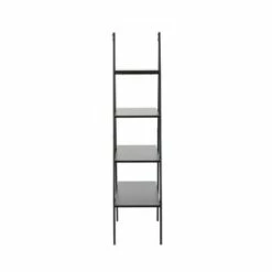 Best Pirce 🎁 65" 4 Tier Metal and Wooden Leaning Bookcases and Ladder Shelves - Glitzhome Walnut 💯 -Bookshelves And Bookcases store unnamed file 2574