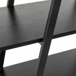 Best Pirce 🎁 65" 4 Tier Metal and Wooden Leaning Bookcases and Ladder Shelves - Glitzhome Walnut 💯 -Bookshelves And Bookcases store unnamed file 2577