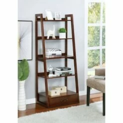 Hot Sale 🛒 Juncus 5 Tiered Ladder Bookcase - HOMES: Inside + Out Black 🛒