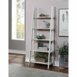 Deals 😀 72.25" Brookings Ladder Bookshelf White - OSP Home Furnishings 😍 -Bookshelves And Bookcases store unnamed file 2595